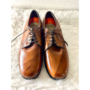 Vintage Etonic Professional Golf Shoes Leather Brown Oxford Men Size 10.5
